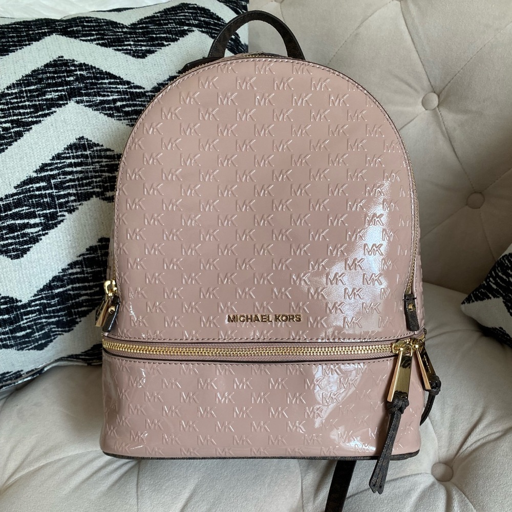 Micheal Kors Rhea Zip Logo Bookbag - Picture 1 of 13